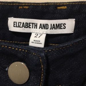 NWOT Elizabeth and James womens High Waist High Rise Wide Leg dark Jeans size 27